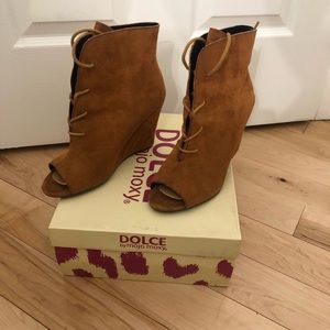 Faux Suede shoe booties
